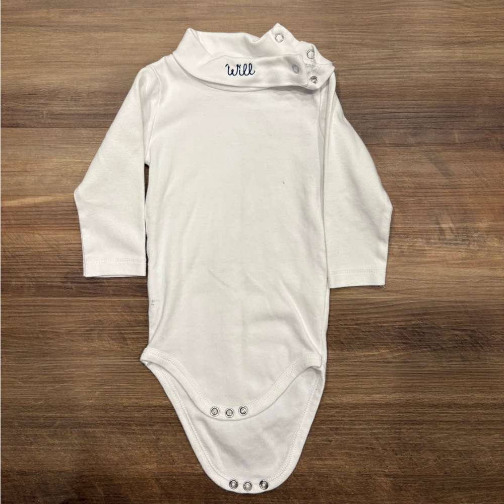 Unbranded White Long-Sleeve Baby One-Piece Bodysuit